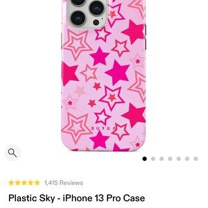 iPhone 13 Pro Pink Star Pattern Phone Case Burga brand originally